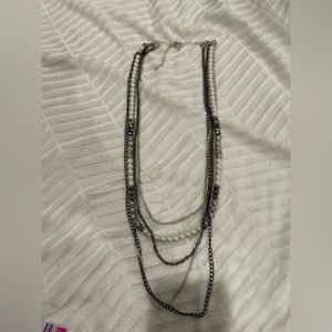 Layered pearl necklace